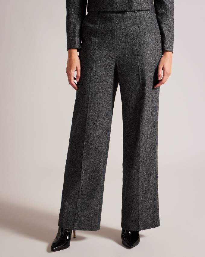 Pantalon Ted Baker Wide Leg Marled Wool Grise Foncé Femme | QCW-08339571